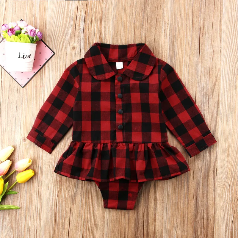 Red Plaid Newborn Infant Baby romper baby Girl Long Sleeve Cotton Body Suit Tutu Skirted Bodysuit Jumpsuit
Red Plaid Newborn Infant Baby romper baby Girl Long Sleeve Cotton Body Suit Tutu Skirted Bodysuit Jumpsuit