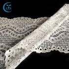 Wholesale price white stretch lace fabric for wedding dress