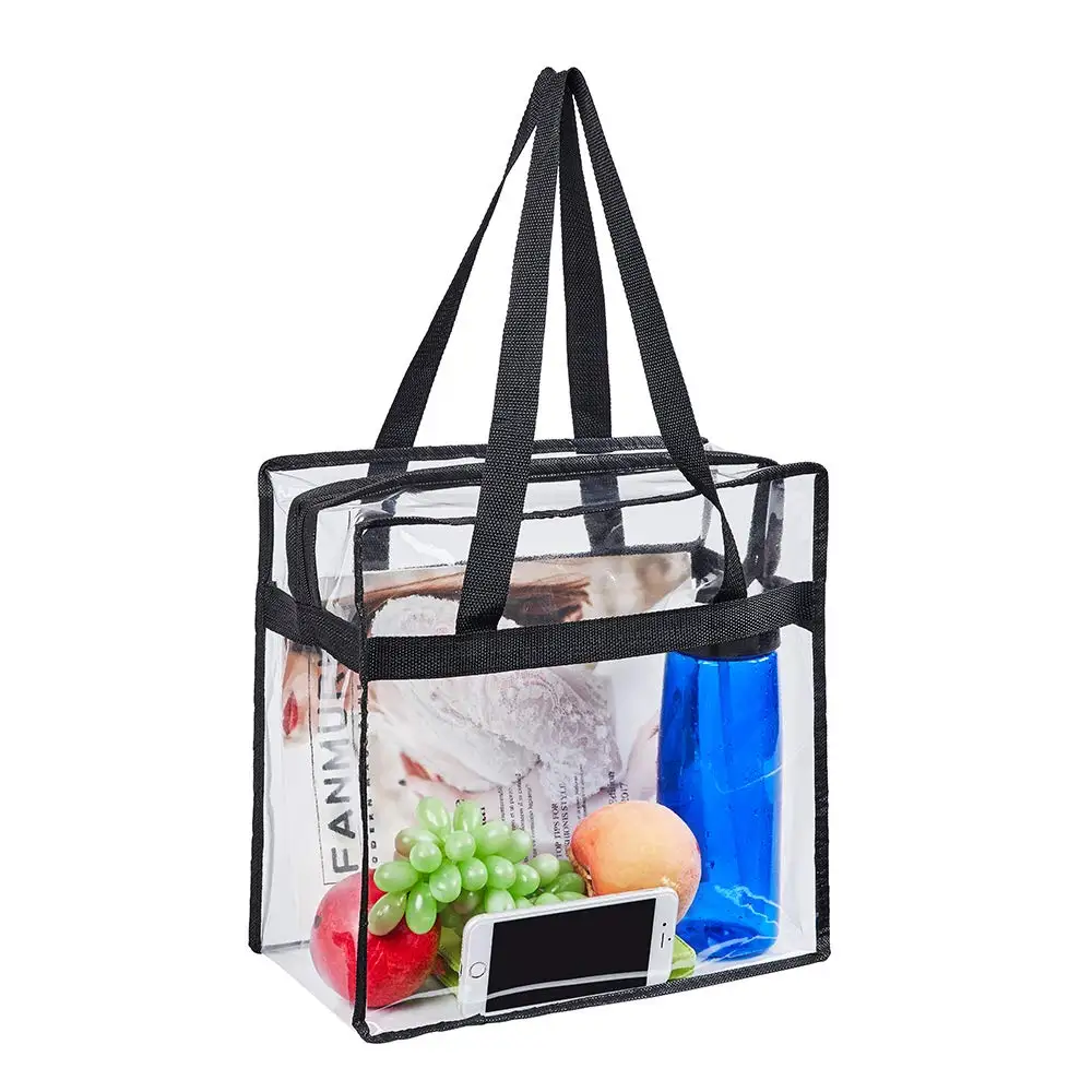 Stadium Approved Clear Tote Bag With Sturdy PVC Construction Zippered Top Stadium Security Travel & Gym Clear Bag
Stadium Approved Clear Tote Bag With Sturdy PVC Construction Zippered Top Stadium Security Travel & Gym Clear Bag