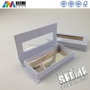 high quality empty false eyelash packaging gift box with window