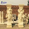 /product-detail/top-quality-antique-square-marble-pillar-yellow-natural-stone-column-with-beautiful-woman-statue-62142173023.html