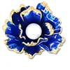 Wholesale elegant women brooch dark blue flower brooch beautiful pearl brooch