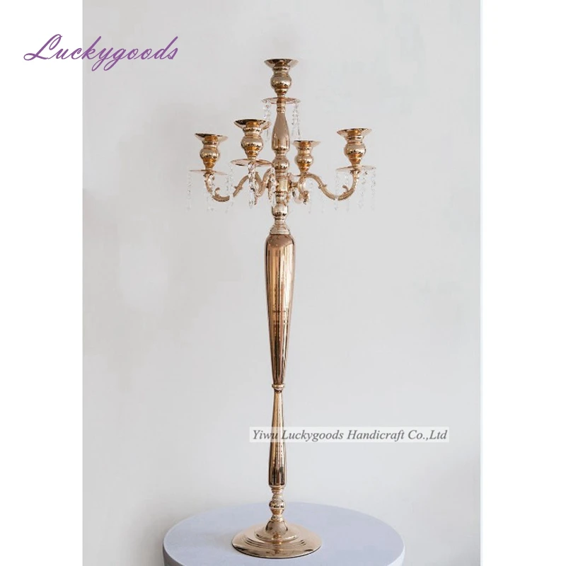China Gold Candelabra Centerpiece With Flower Bowl Wholesale