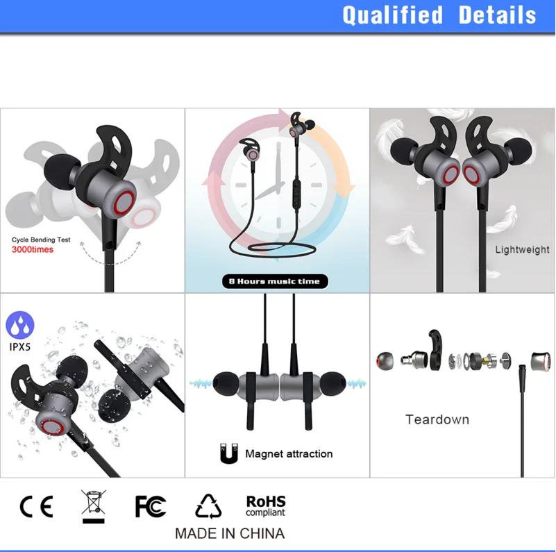 2019 Newest private mold BK3266 Chipset in-ear earbuds salable sport wireless BT headsets for iPhone/Samsung/HUAWEI - ANKUX.COM
