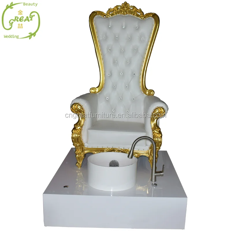 Great Hot Sale Hot Pink Beauty Salon Pedicure Throne Spa Chair For Sale GK-01