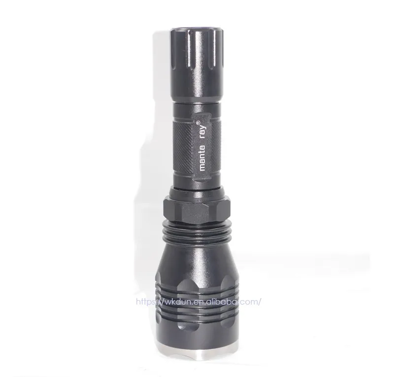 1-モードステンレス鋼マンタhs-cree XP-L v5充電式戦術tlashlight電源による2 × 18650バッテリー仕入れ・メーカー・工場