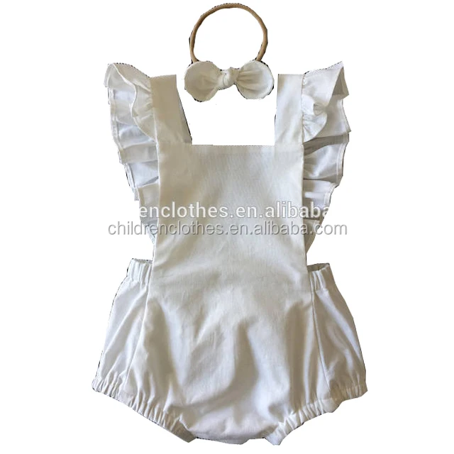white romper newborn baby clothes baby organic cotton baby