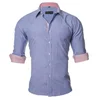 Hot Selling Latest Design 100% Cotton Long Sleeve Casual Formal Office Custom Men Tops Shirts