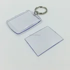 Transparent photo frame blank keyring 4.5 3.5