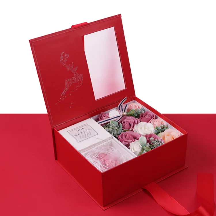 gift flower box kraft paper box automatic sweet box die cutting