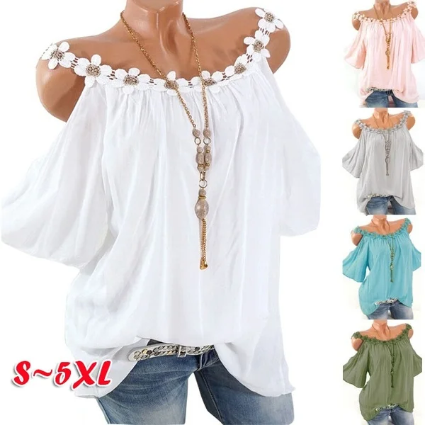 new women Casual Off Shoulder Lace Collar Blouse Loose Solid Color T Shirt Plus Size, As show
new women Casual Off Shoulder Lace Collar Blouse Loose Solid Color T Shirt Plus Size, As show