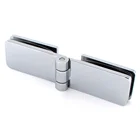 Bathroom hardware heavy duty long folding 180 degree shower door glass to glass free hinge