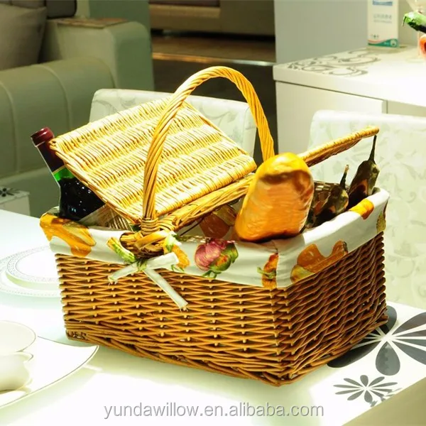 food basket mini picnic basket for 2