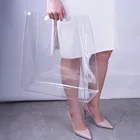 PVC Shopping Handbags Bag Large Capacity Clear Transparent Plastic Tote Shopper Bag