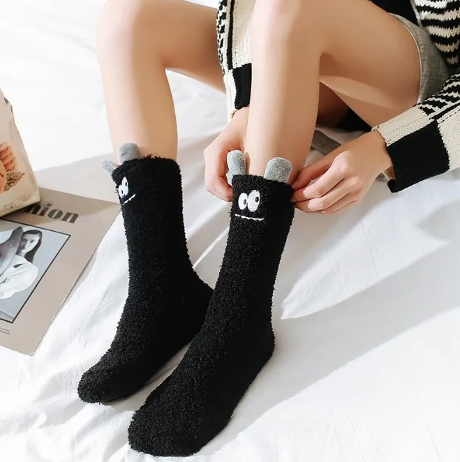 Women Cute Expression Pattern Cotton Socks Thicker Anti-slip Coral fleece Floor Carpet Socks Femme, Picture shows
Women Cute Expression Pattern Cotton Socks Thicker Anti-slip Coral fleece Floor Carpet Socks Femme, Picture shows