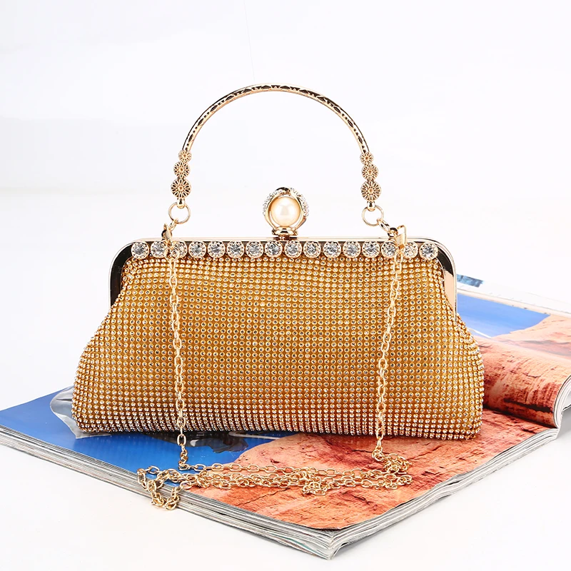 Factory direct wholesale classic crystal clutches brand new metal handle frame evening bag handbags party prom banquet wedding, Gold,silver,black/customized colors
Factory direct wholesale classic crystal clutches brand new metal handle frame evening bag handbags party prom banquet wedding, Gold,silver,black/customized colors