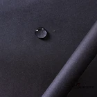 Black SD PU Coated Polyester Pongee Windbreaker Fabric