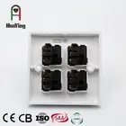 Ce Switch Single Gang HUAYING PC 86*86mm Pearl 4 4 Gang 1 Single Way Thailand Wall Light Switch