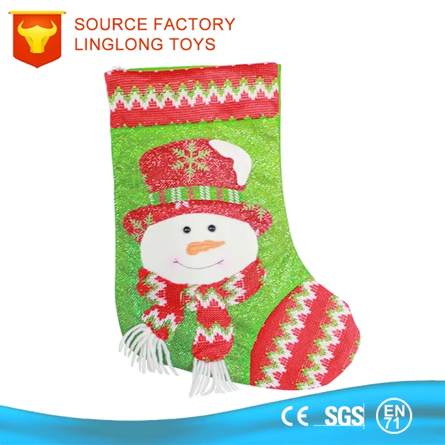 hanging christmas decoration xmas socks plush christmas snowman