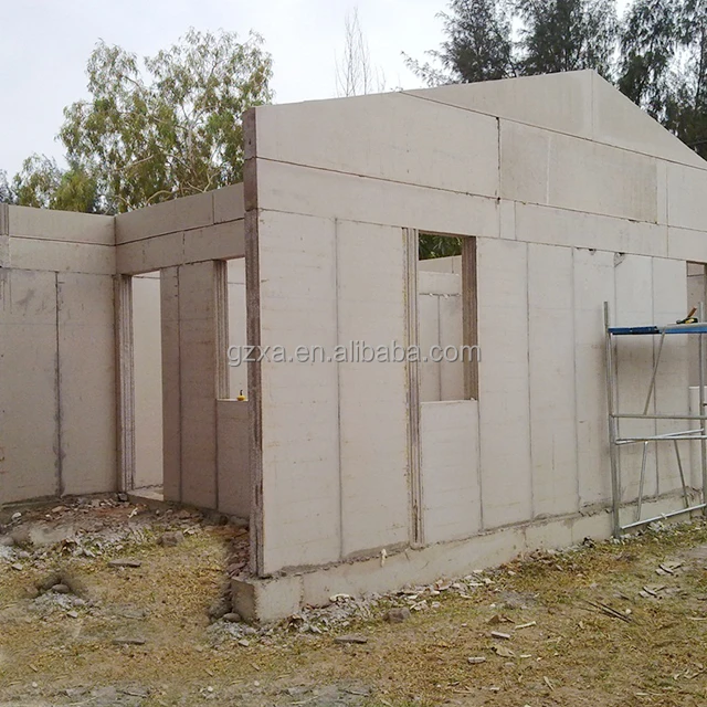 China cheap small prefab steel structure EPS cement wall concrete panel  house