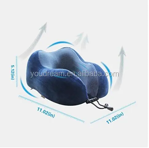 Travel Pillow - Memory Foam Neck Pillow with 360 Head & neck Support Comfortable For Long Flight, Airplane, Train, Reading