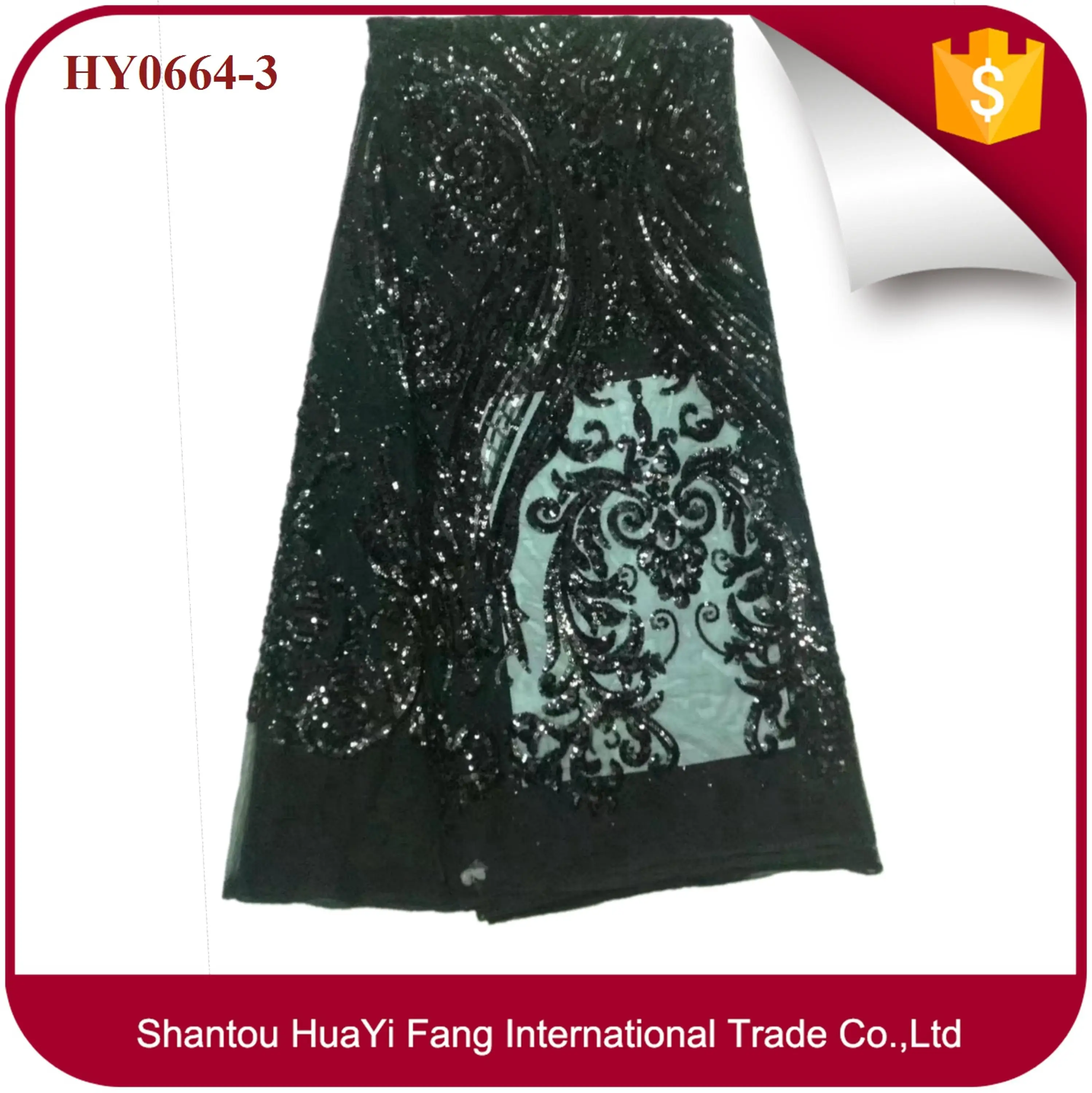 Wholesale african tulle lace fabric dark green special pattern sequins lace dress fabric HY0664-3, Navy blue;wine red and so on 
Wholesale african tulle lace fabric dark green special pattern sequins lace dress fabric HY0664-3, Navy blue;wine red and so on