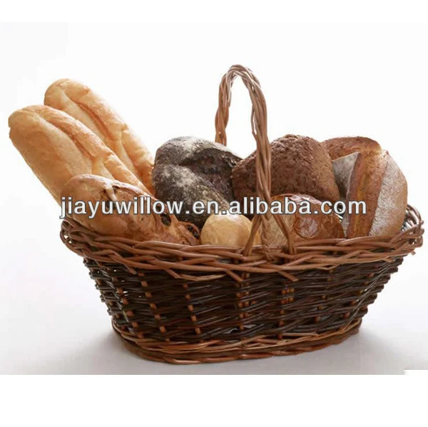 wholesale willow wicker bread basket with handle