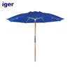 guangxi new modern beach umbrella with wooden pole