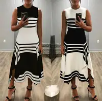 Summer women dresses stripe girl fashion Stripe Sleeveless Casual Dress Women Round Neck Vestido female Midi Party dresses
Summer women dresses stripe girl fashion Stripe Sleeveless Casual Dress Women Round Neck Vestido female Midi Party dresses