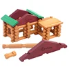 Early Learning Educational 382pcs Original Tribal Hut Luxury Set Wooden Lincoln House Children's Building Blocks Spell Toys