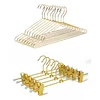 12" Children Gold Shiny Metal Wire Top Clothes Hangers for Shirt Suit Coat