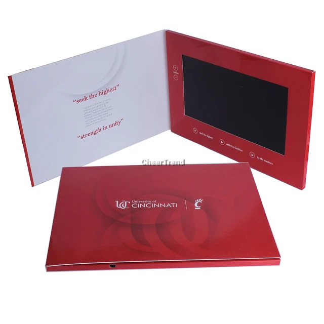 tft screen video brochure lcd card for wedding invitation gift