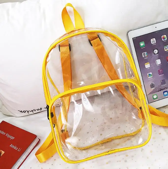 Jelly Bag Clear Schoolbag Backpack Transparent PVC Waterproof Fashion Unisex, As shown in the picture
Jelly Bag Clear Schoolbag Backpack Transparent PVC Waterproof Fashion Unisex, As shown in the picture