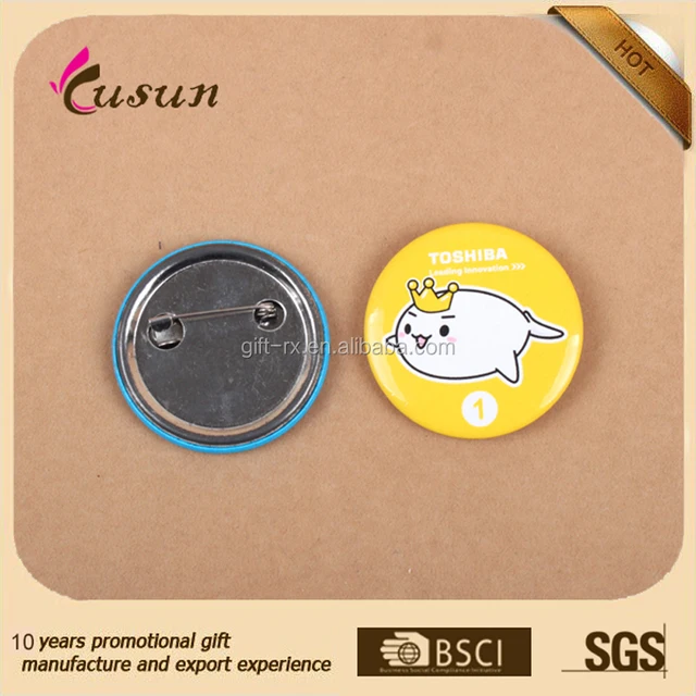 good quality promotional gifts custom round safety metal pin