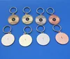 metal round stamped CD shaped key tags with key ring