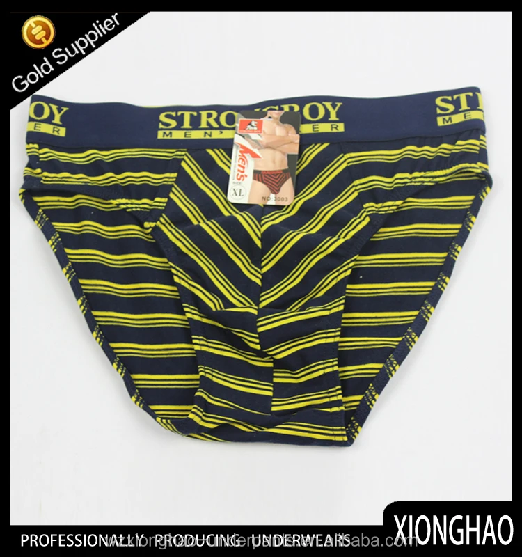 New Stripe 95% Cotton and 5% Lycra children thongs underwear with customized paper label