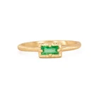 Semi jewelry in china 925 sterling silver green stone ring
