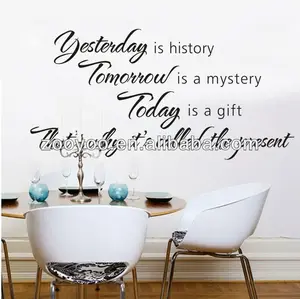 zy8138 yesterday is history tomorrow is a mystery vinyl wall