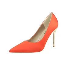 New Fashion Ladies Embroidery Pumps Party Wedding High Heels Pointed Toe Stiletto Guangzhou Women Dress Shoes