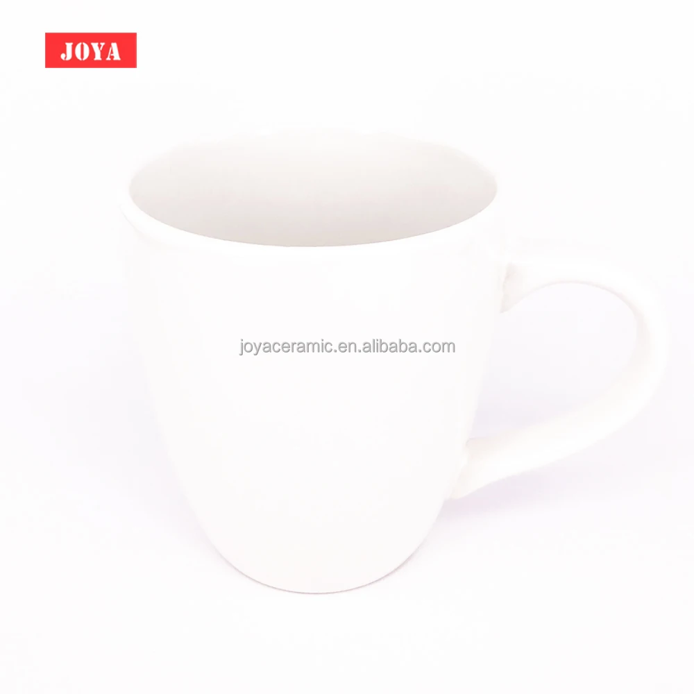 large 25 oz white glazed ceramic coffee mug with handle