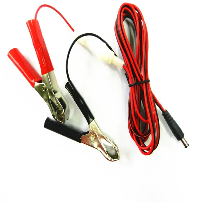 battery power cable with clips