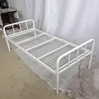 cheap hot selling knocked down round tube home living room metal frame single bed for market