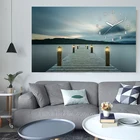Big Art Large Wedding Gift Rectangle Frameless Canvas Print Wall Clock Without Frame
