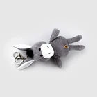 Custom Logo Cute Plush Mini Donkey Keychain for Decoration