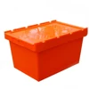 65L Attach Lid Stackable Plastic Storage Boxes With Wheels
