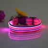 Colorful strip Pet LED Dog Collar Night Safety LED Flashing Glow LED Pet Supplies for small medium large Dogs Collars