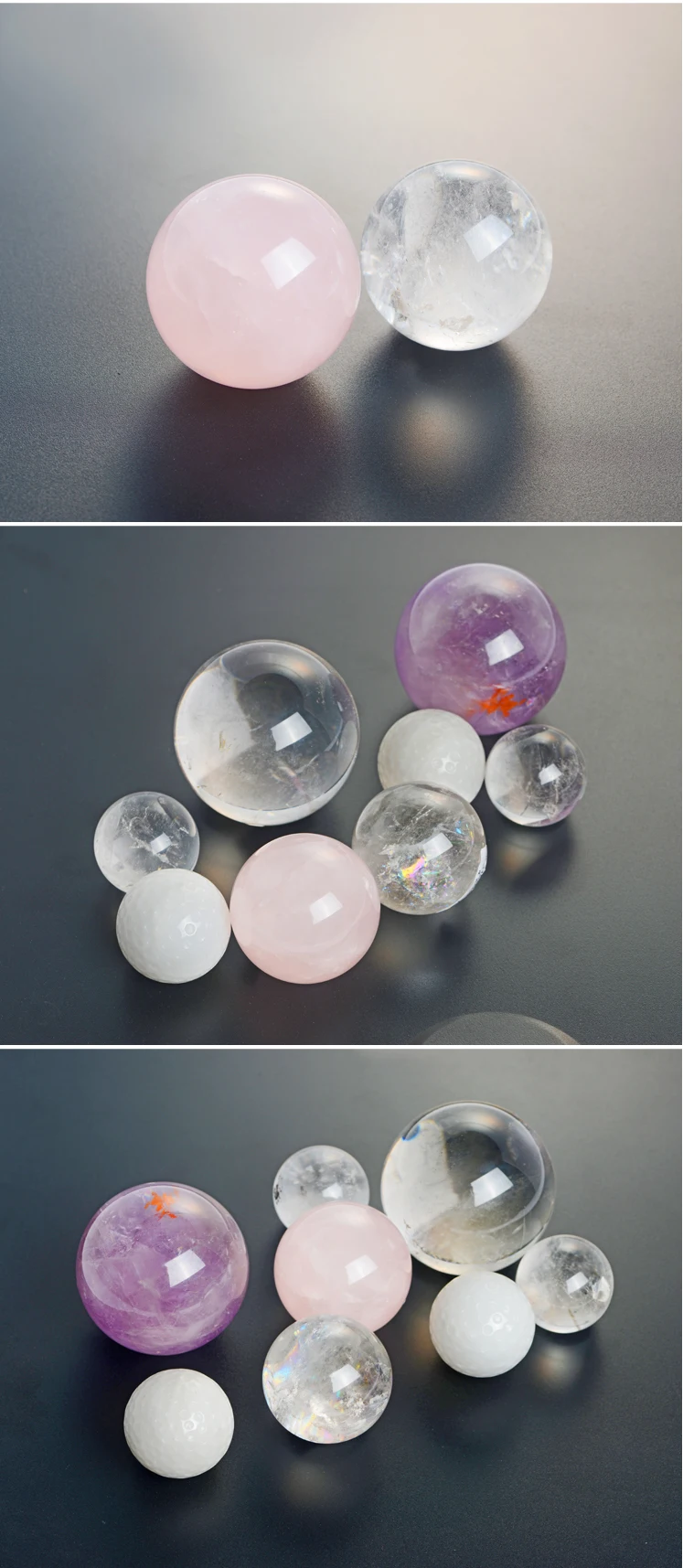 china gemstone factory high quality rose quartz crystal ball for