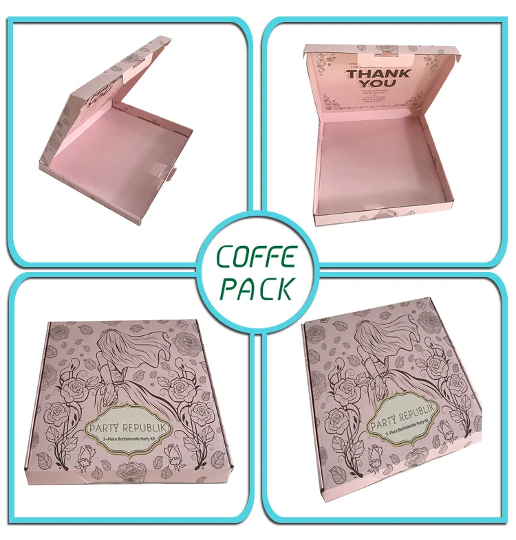 custom free design printed pink delicate eco-friendly paper box