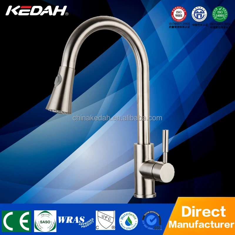 304# SS brushed nickel finished manual and touch sensor china kitchen sink faucet HY-292D