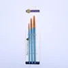 Hot Sale 3pcs Nylon Hair Paint Brush Set Artist Watercolor Oil Acrylic Brush For Children Student Stationary